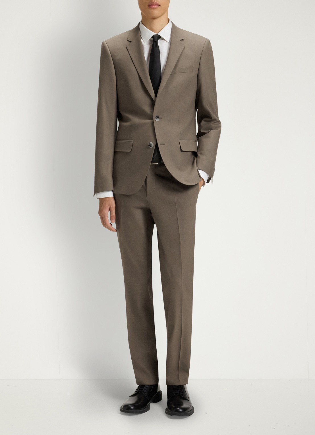 HUGO Henry/Getlin232X slim fit 2-delig pak in wolblend - detail 4 medium grey-032 / grijs