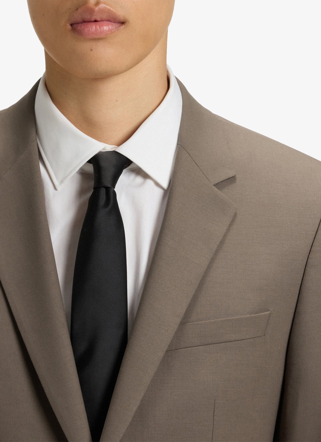 HUGO Henry/Getlin232X slim fit 2-delig pak in wolblend - detail 6 medium grey-032 / grijs
