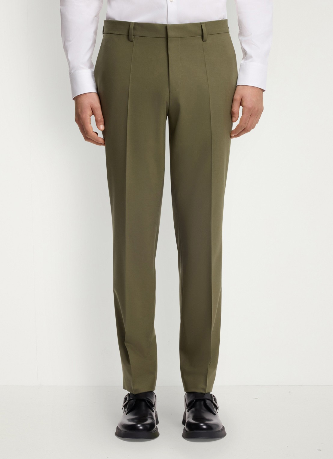 HUGO Henry/Getlin232X slim fit 2-delig pak in wolblend - detail 7 groen