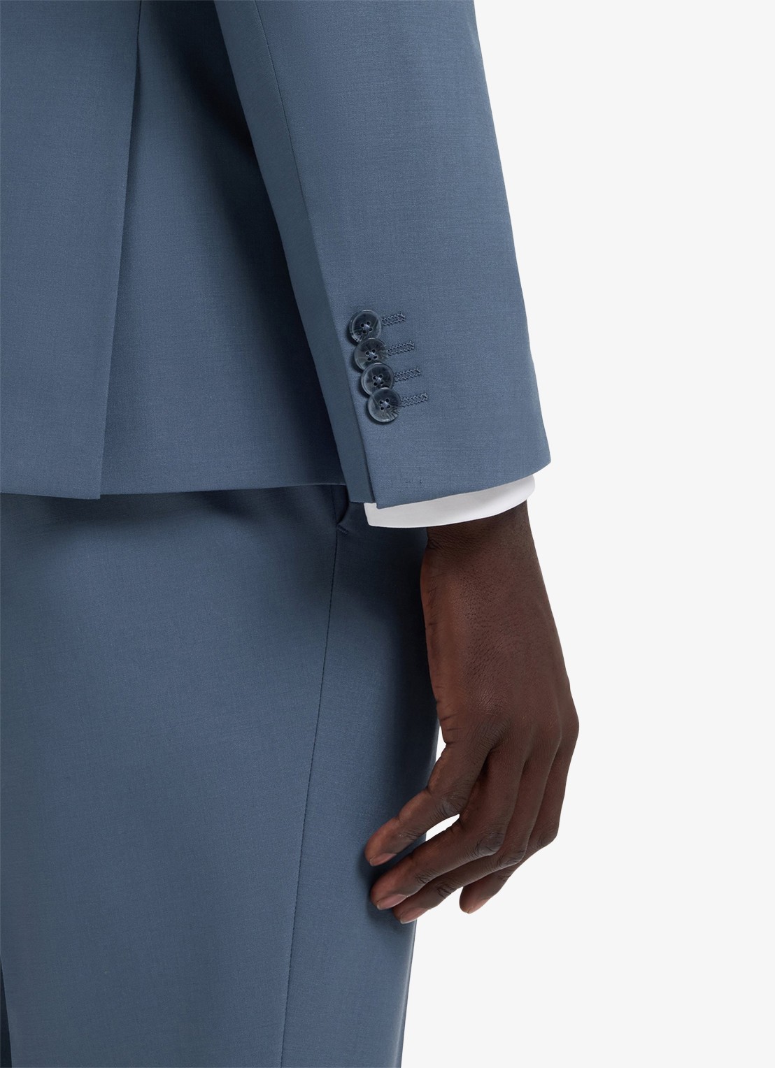 HUGO Henry/Getlin232X slim fit 2-delig pak in wolblend - detail 5 open blue-496