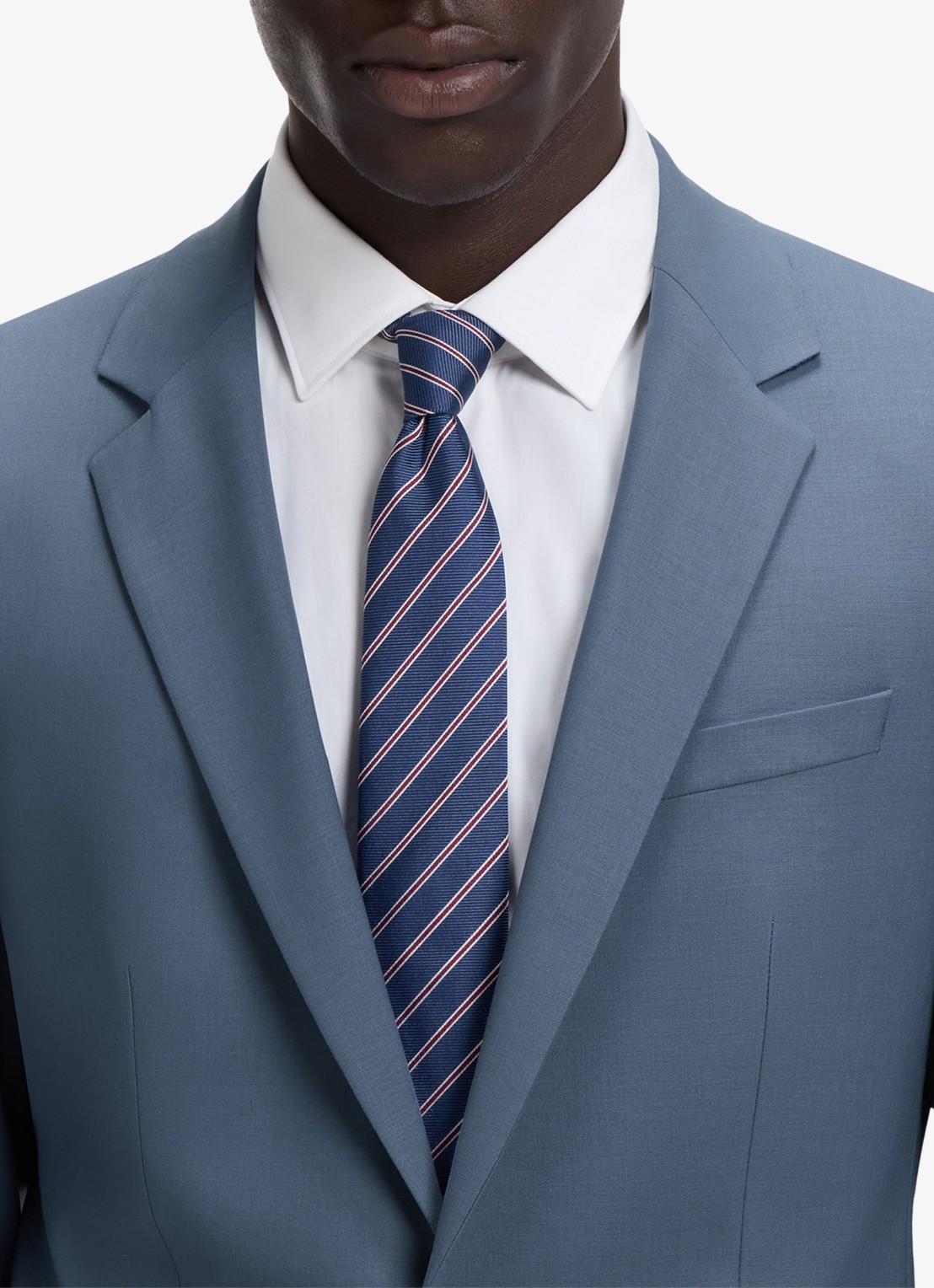 HUGO Henry/Getlin232X slim fit 2-delig pak in wolblend - detail 7 open blue-496