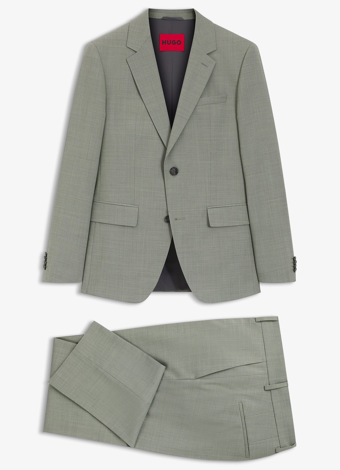 HUGO Henry-Getlin253X slim fit 2-delig pak in wolblend - voorkant light/pastel green-337 / groen