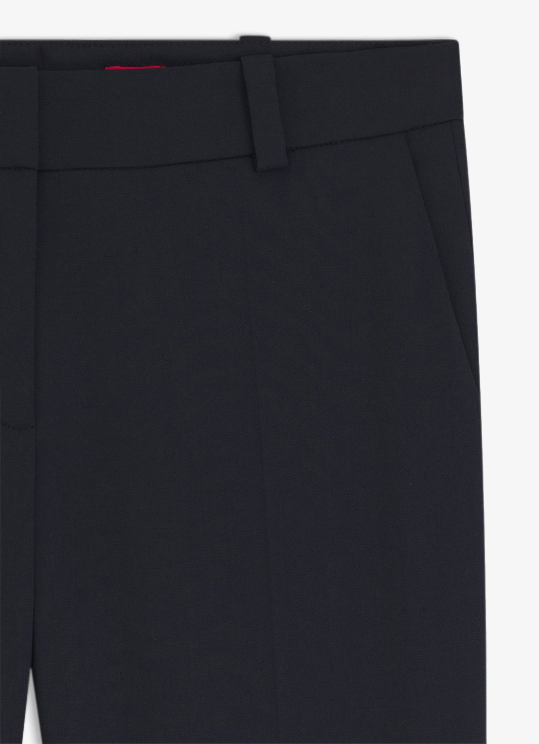 HUGO Hetana mid waist slim fit pantalon in wolblend met steekzakken - detail 3 donkerblauw