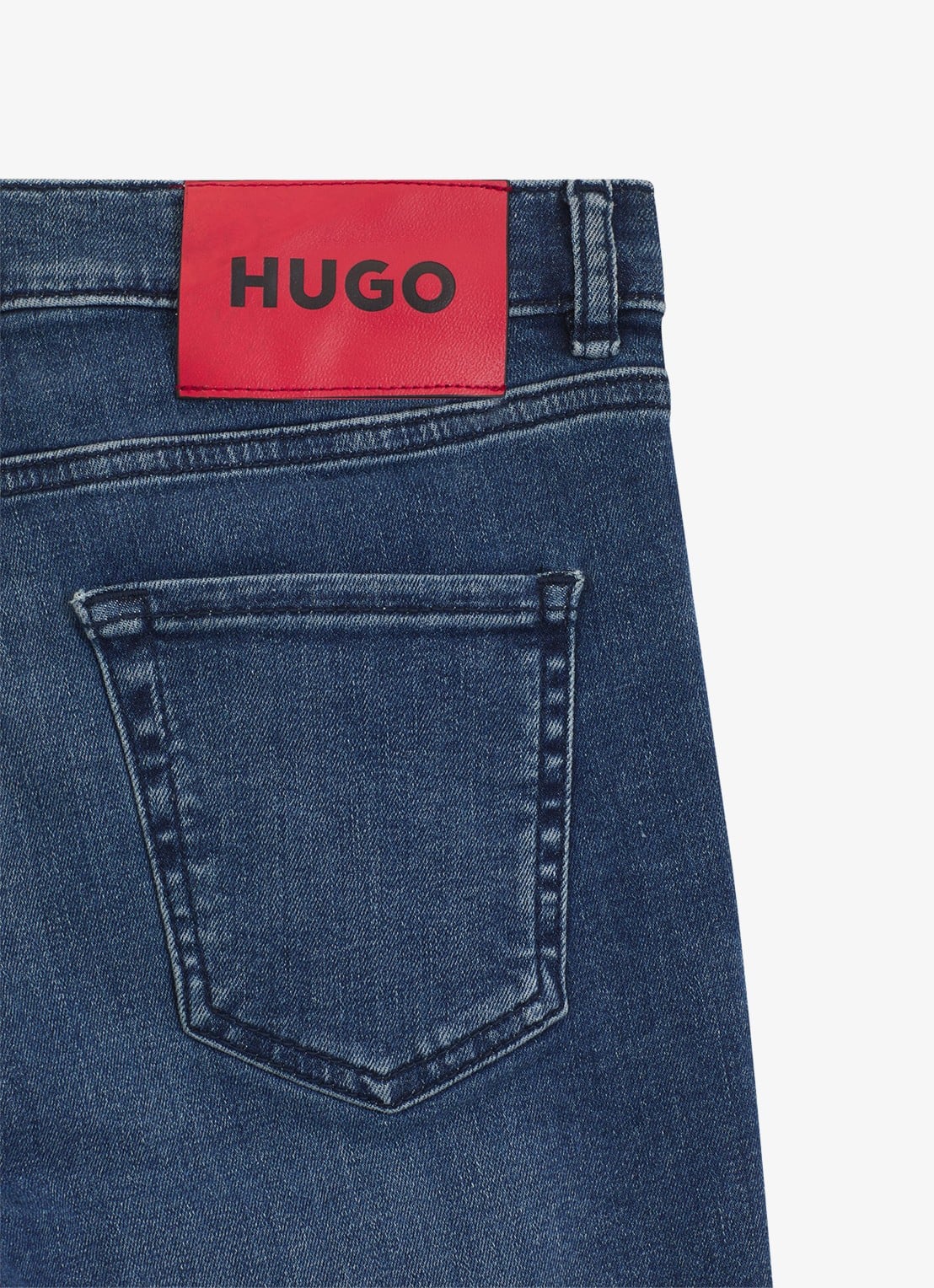 HUGO High waist skinny cropped jeans met medium wassing - detail 5 indigo
