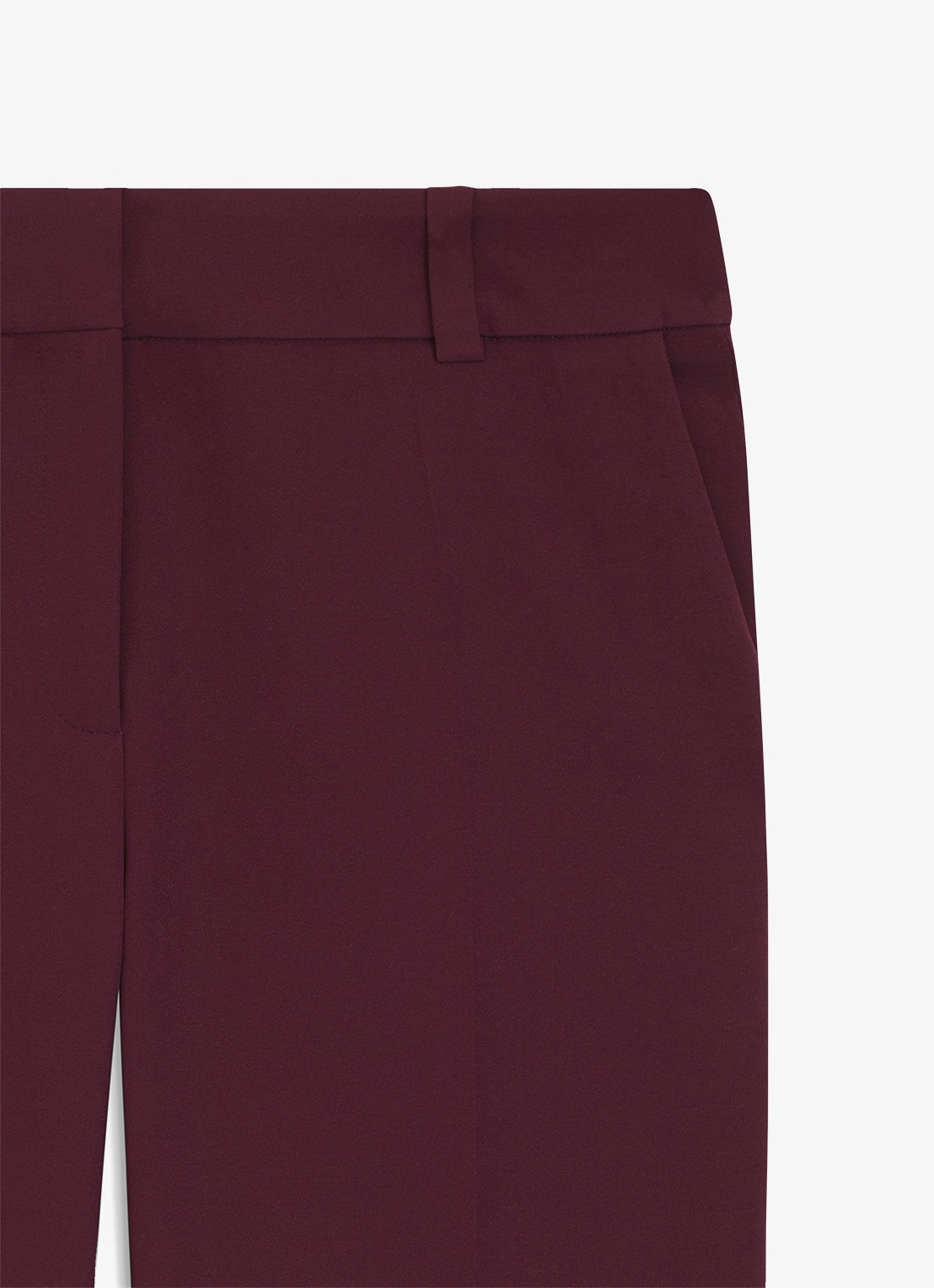 HUGO High waist tapered fit pantalon met logo - detail 5 bordeauxrood