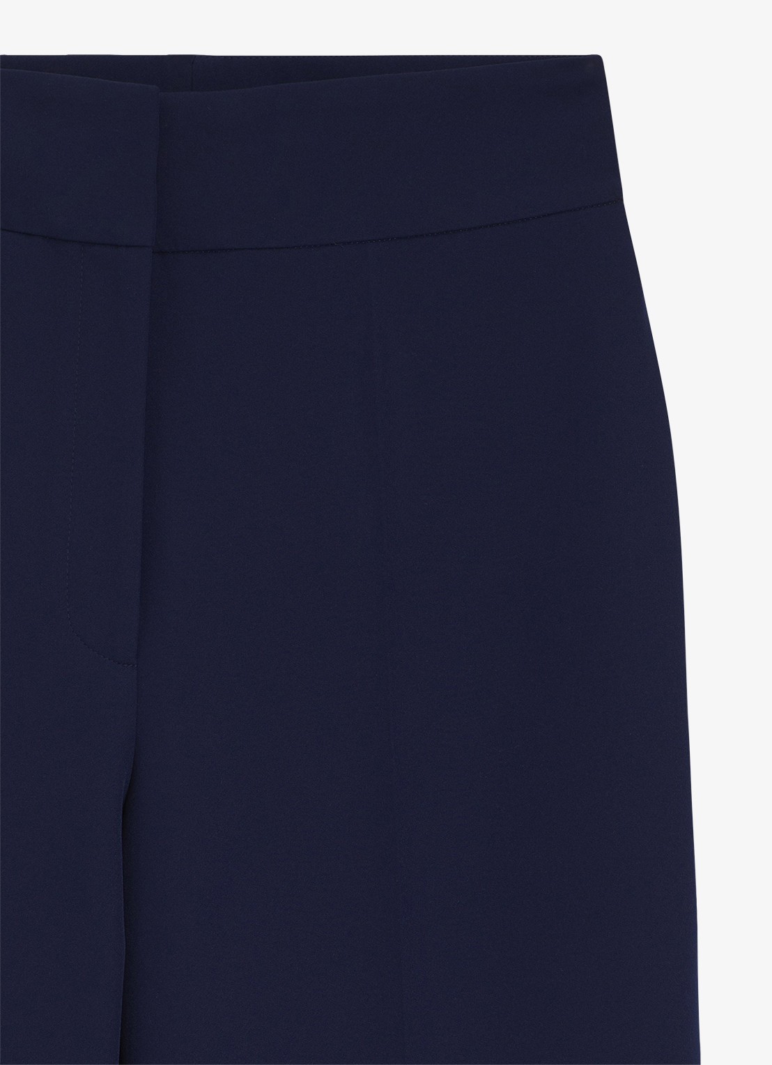 HUGO High waist wide fit pantalon met steekzakken - detail 6 donkerblauw