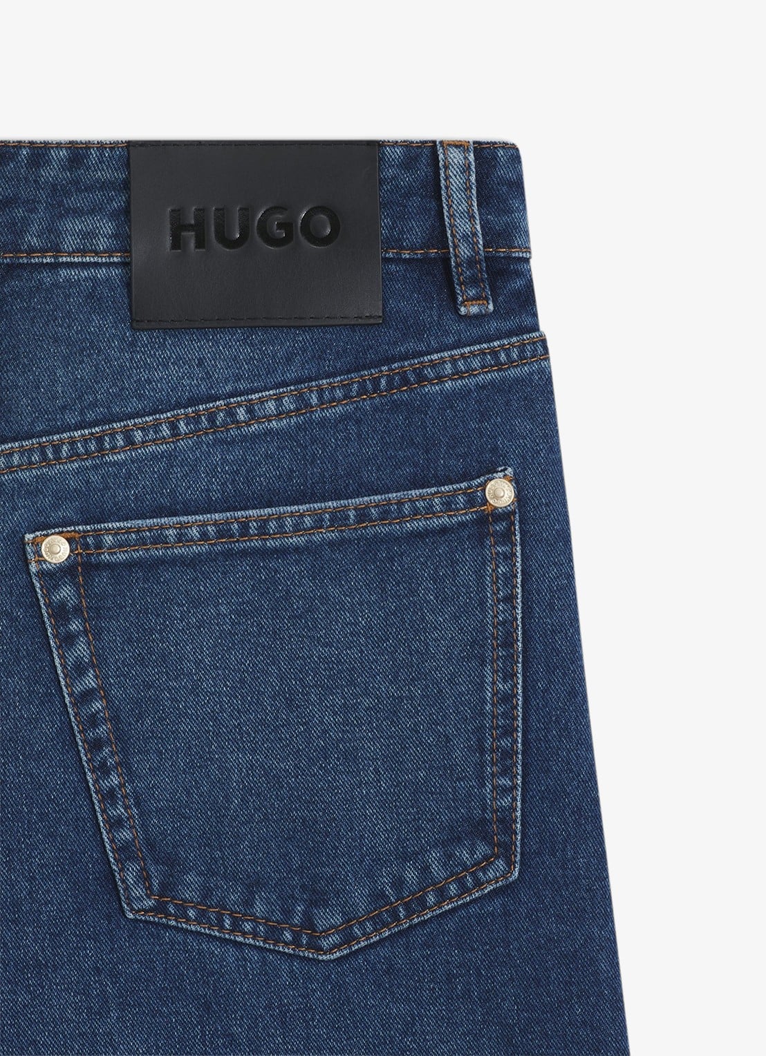 HUGO High waist wide leg jeans met steekzakken - detail 4 indigo
