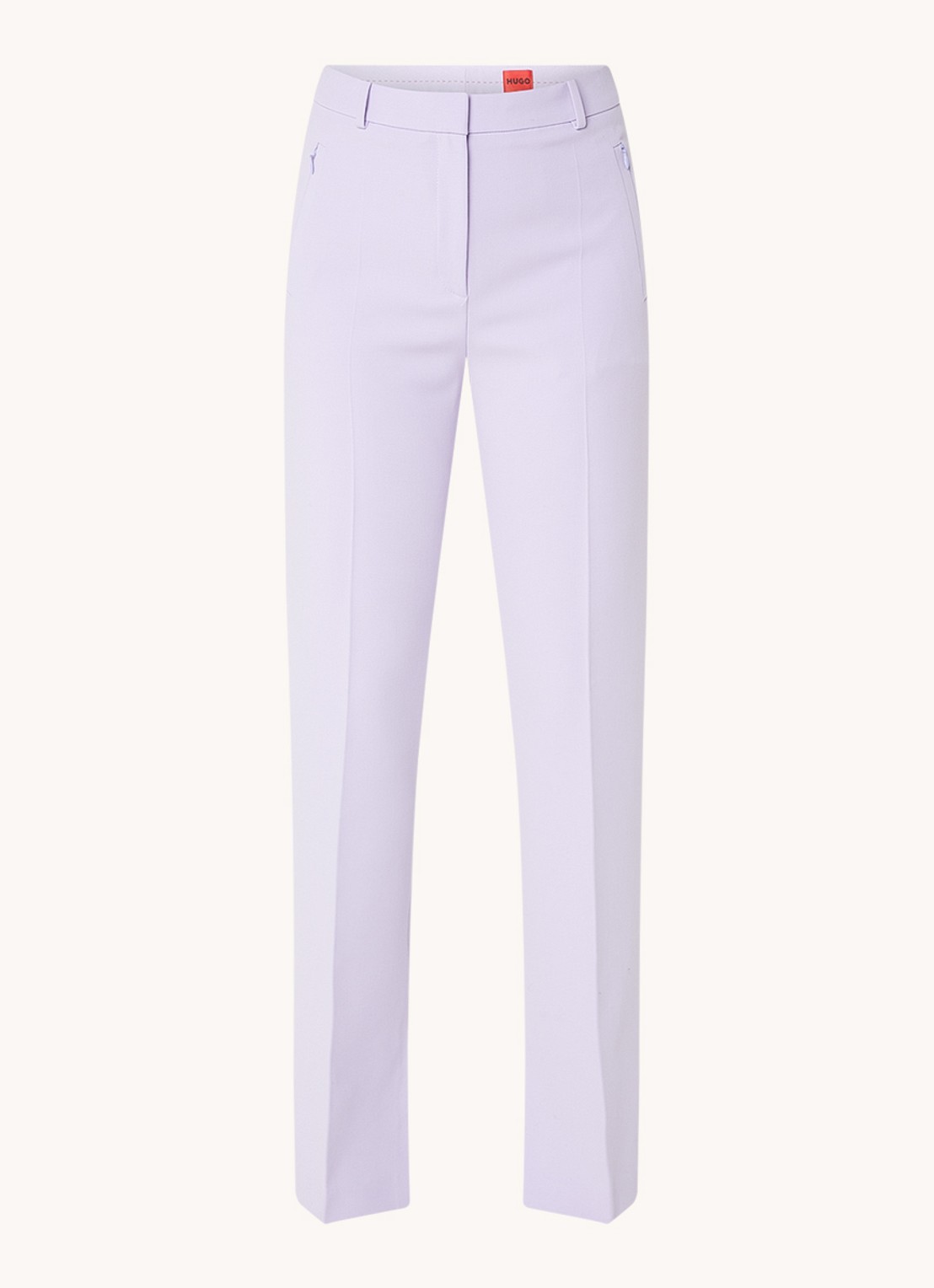 HUGO Hinovi high waist bootcut fit pantalon met steekzakken - voorkant 2 lila