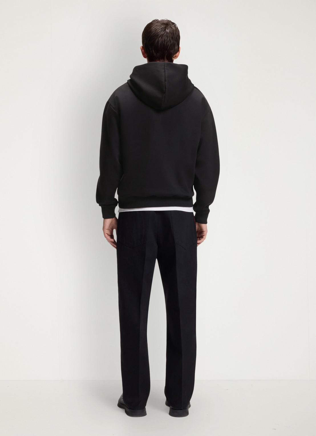 HUGO Hoodie met capuchon en logo - achterkant 3 black-001