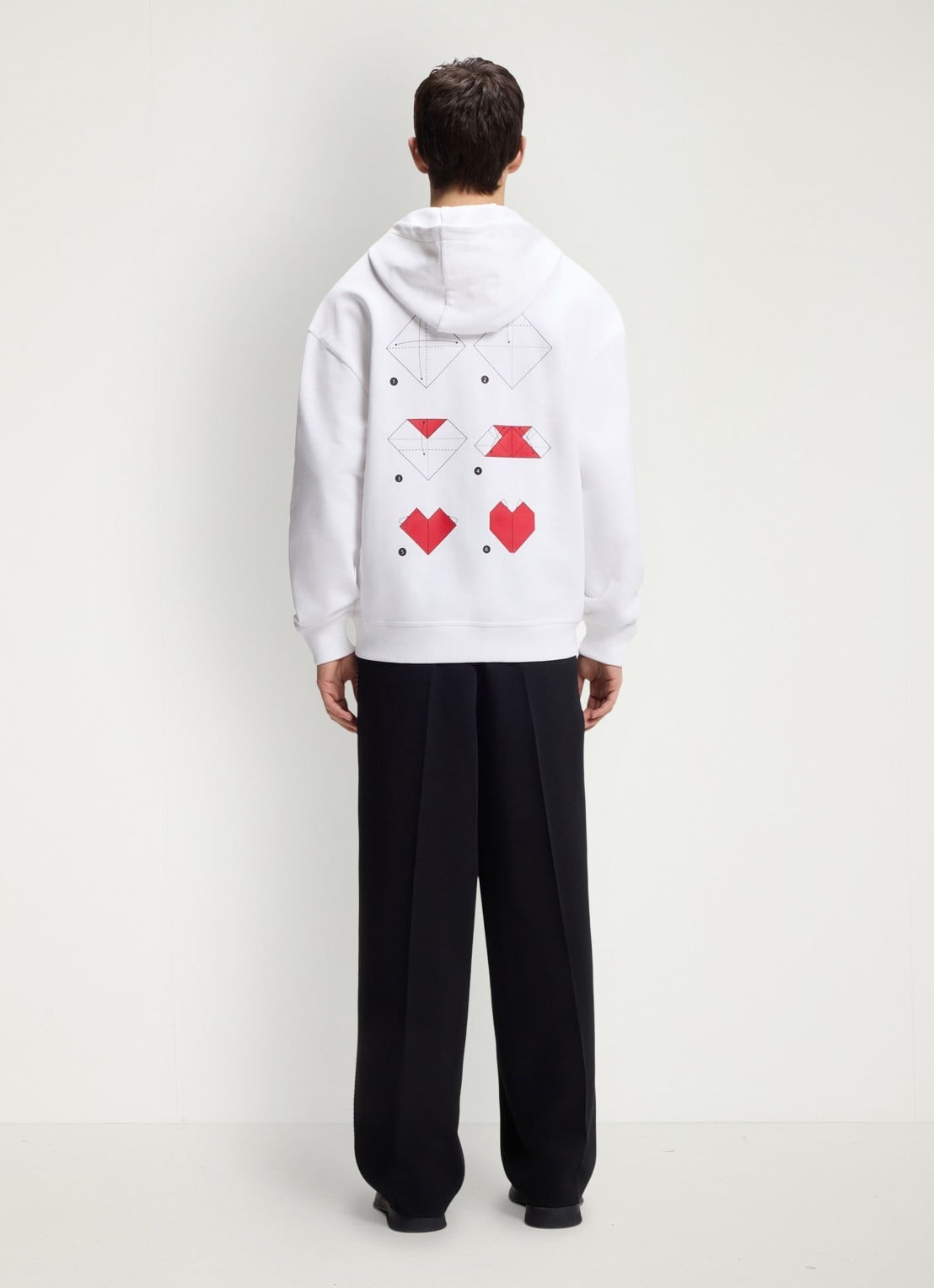 HUGO Hoodie met logo - achterkant 2 wit