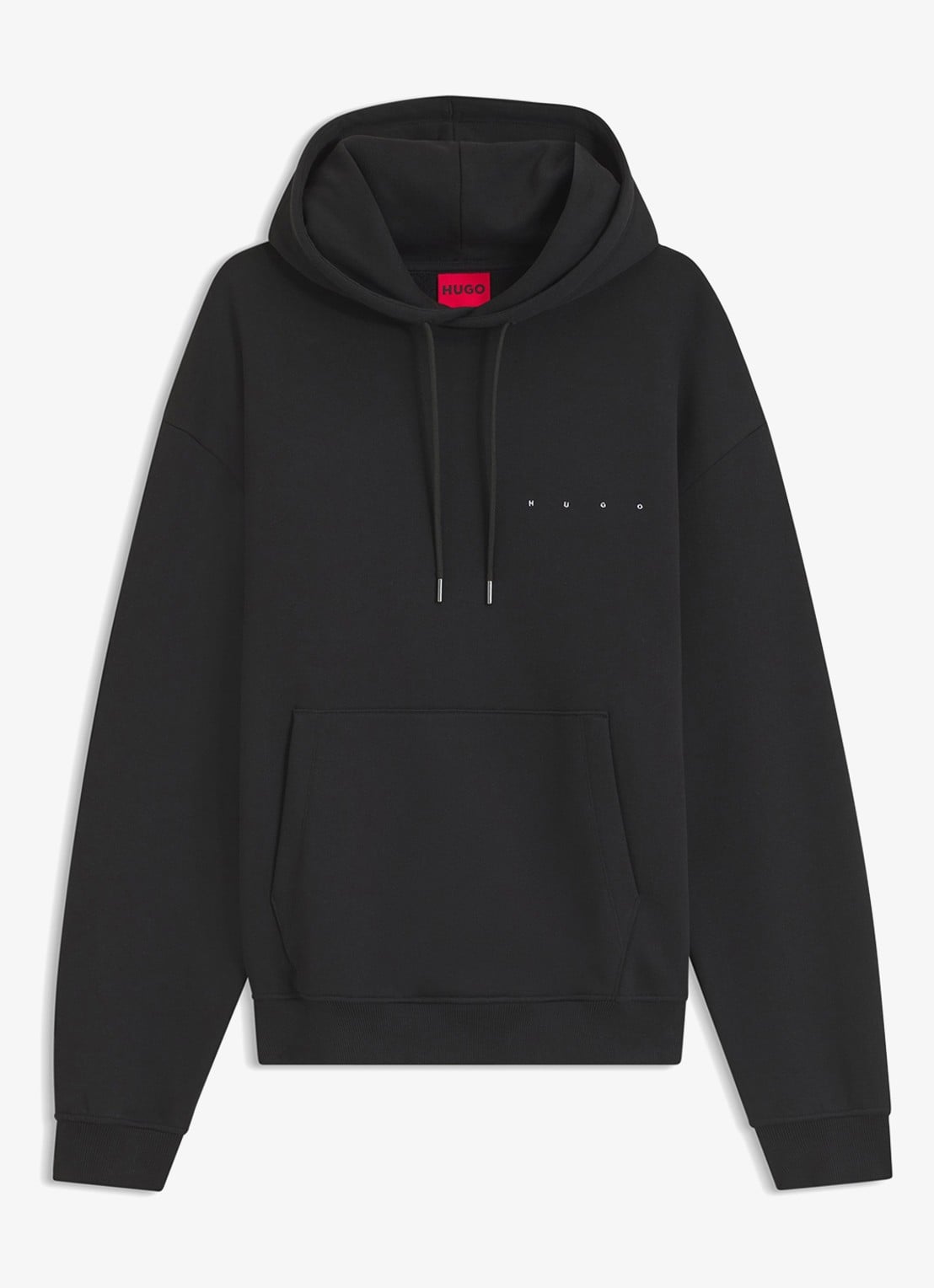 HUGO Hoodie met logo - voorkant zwart