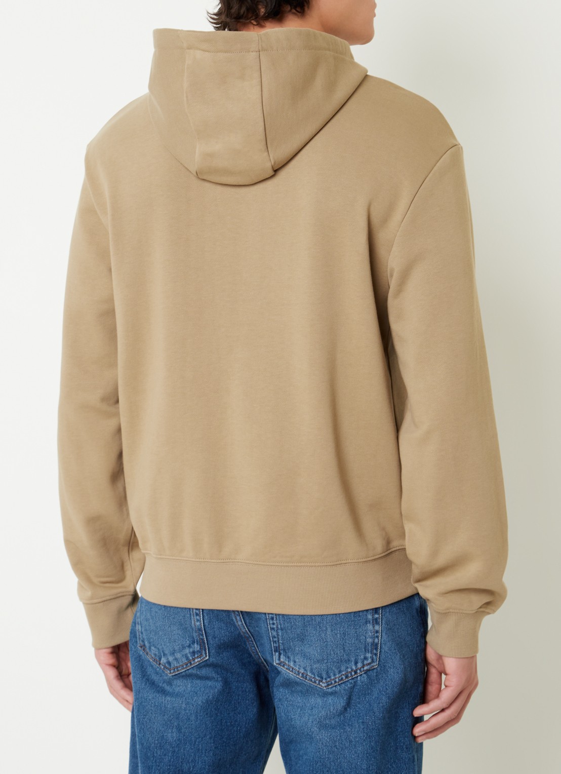 HUGO Hoodie van katoenen sweatstof met logoprint - achterkant 3 medium brown-212 / bruin