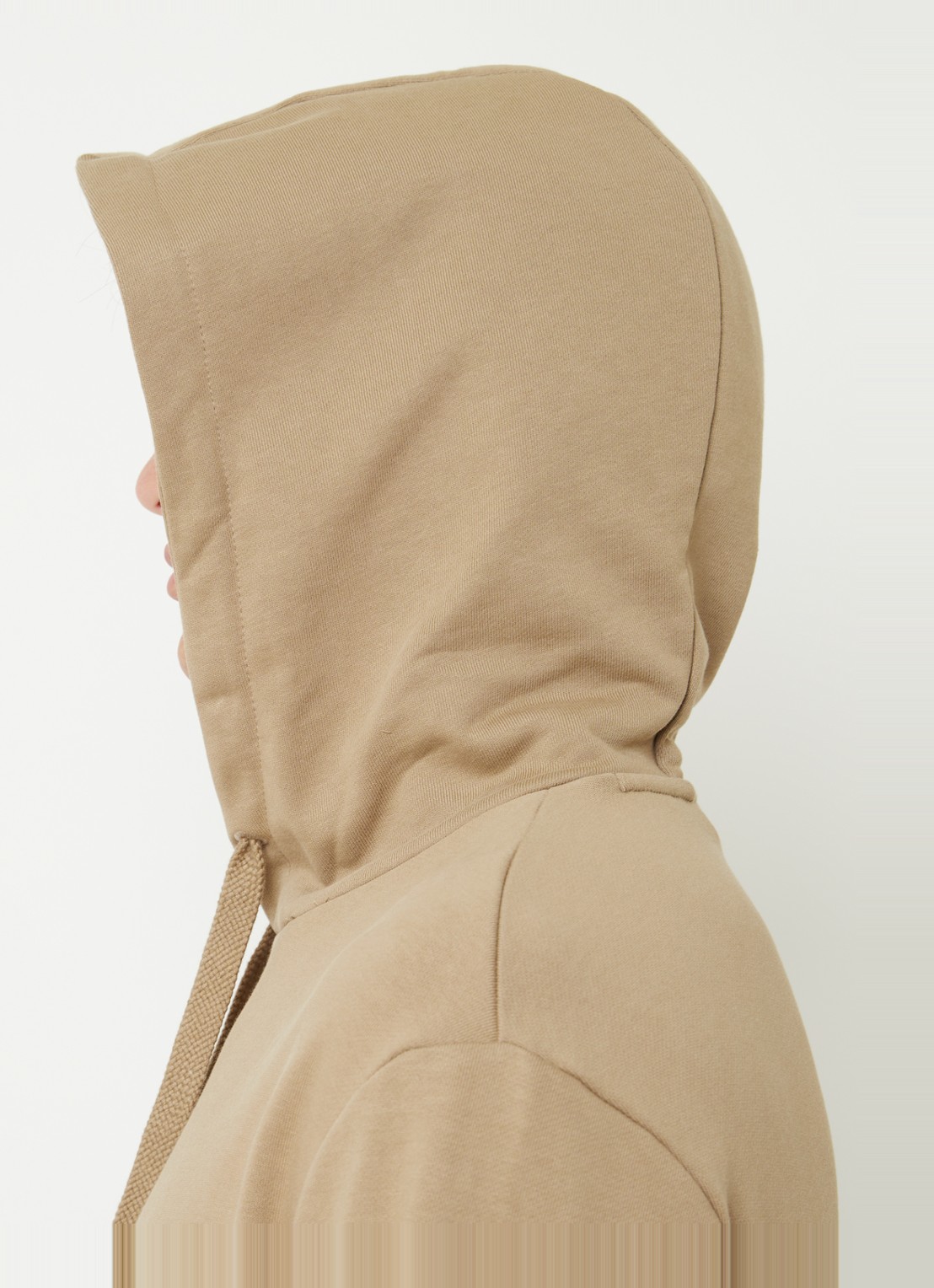 HUGO Hoodie van katoenen sweatstof met logoprint - detail 5 medium brown-212 / bruin