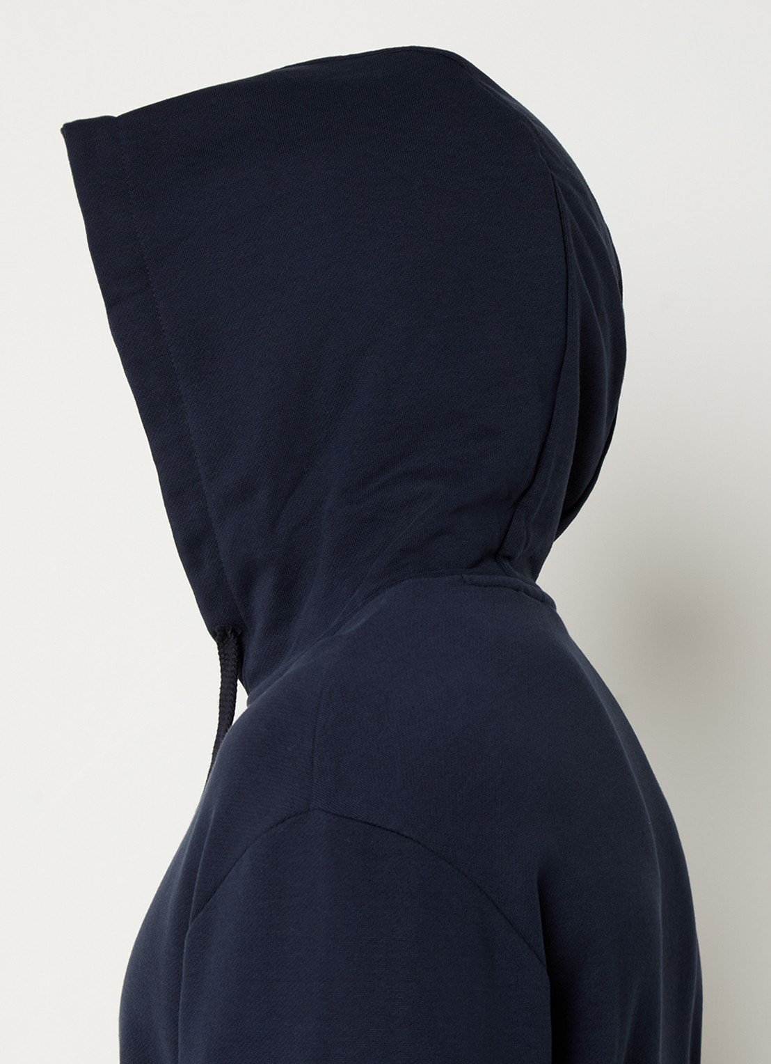 HUGO Hoodie van katoenen sweatstof met logoprint - detail 4 dark blue-405 / blauw