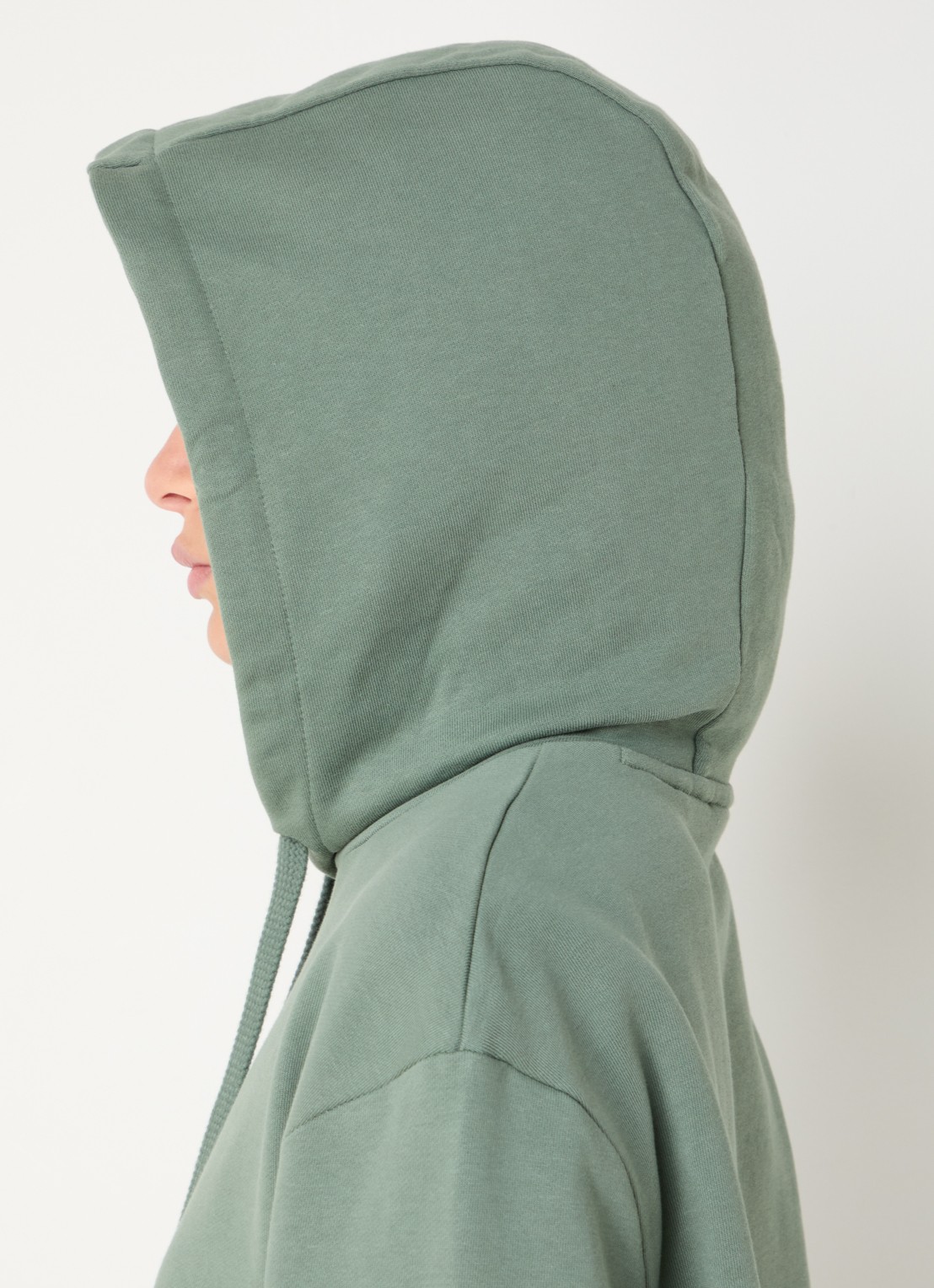 HUGO Hoodie van katoenen sweatstof met logoprint - detail 5 open green-343 / groen