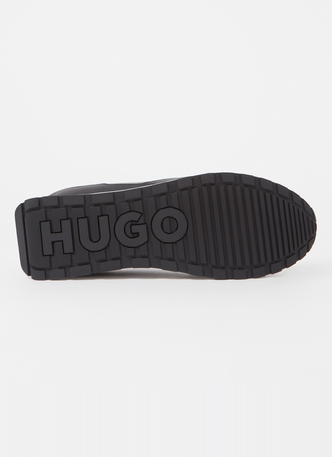 HUGO Icelin Runn sneaker met suède details - detail 4 grijs