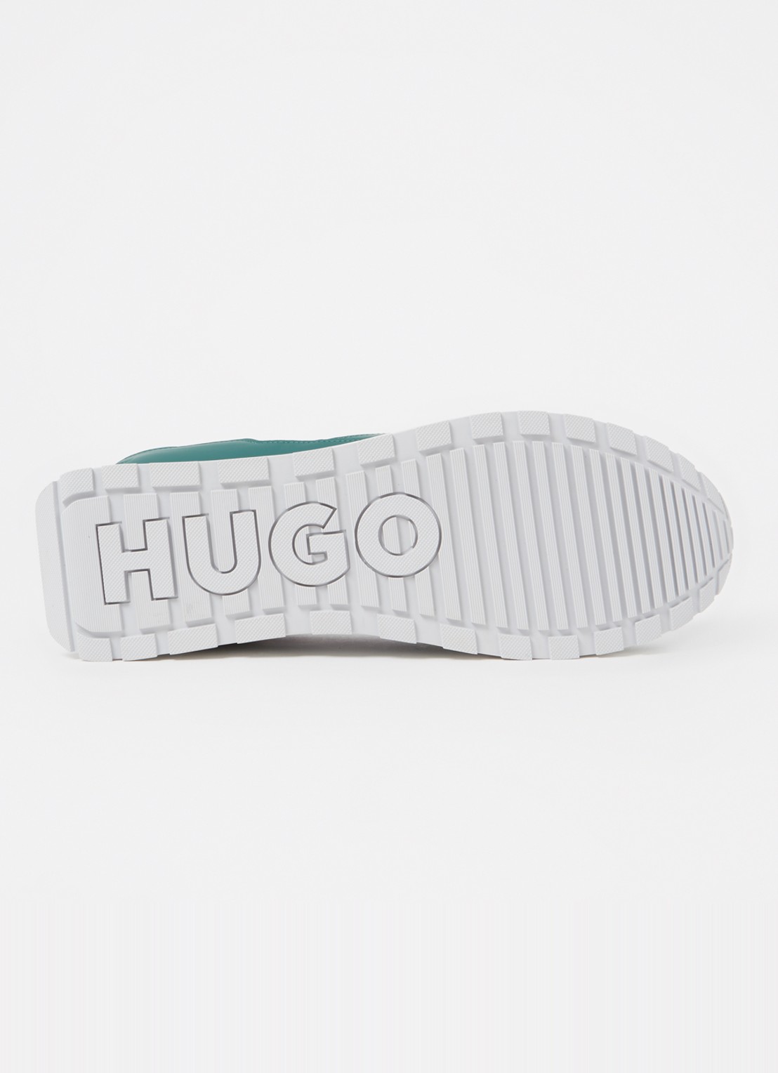 HUGO Icelin Runn sneaker met suède details - detail 5 groen