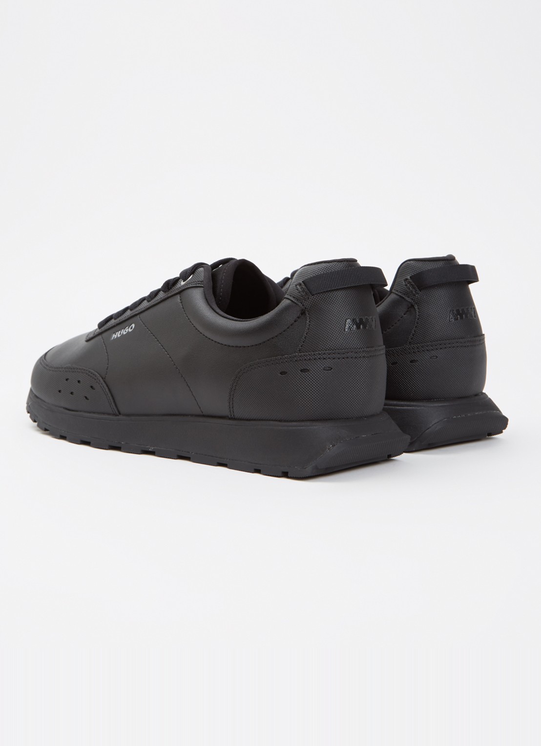 HUGO Icelin sneaker met logo - achterkant 2 zwart