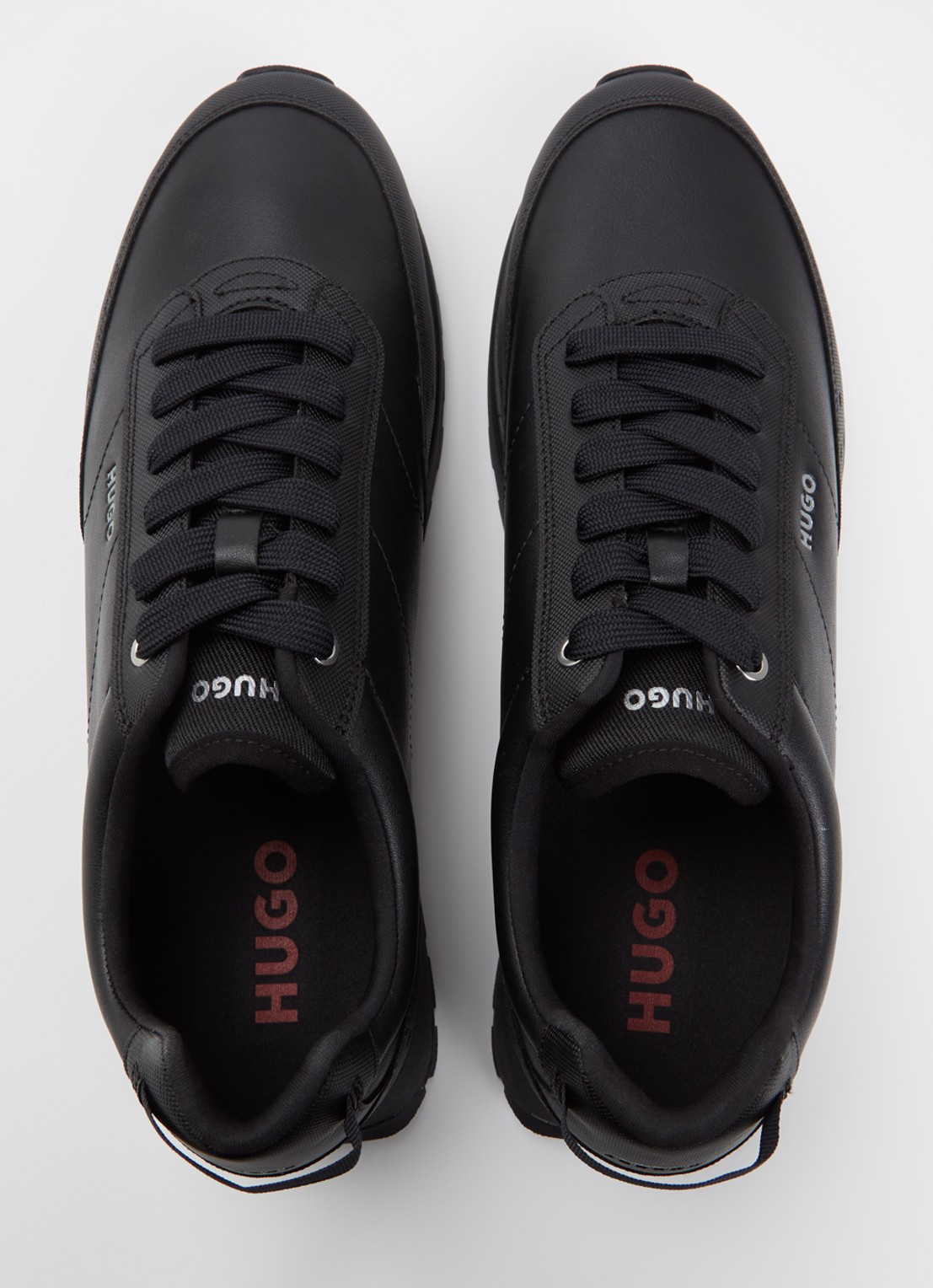 HUGO Icelin sneaker met logo - detail 4 zwart
