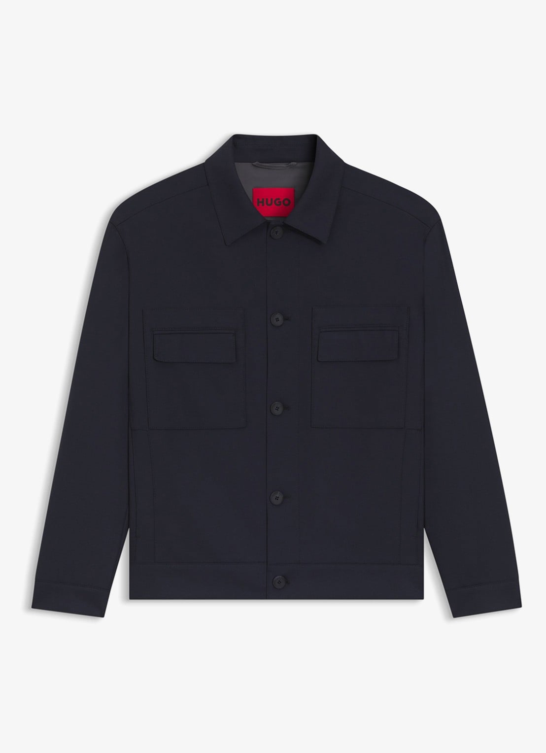 HUGO Jack met borstzakken - voorkant donkerblauw