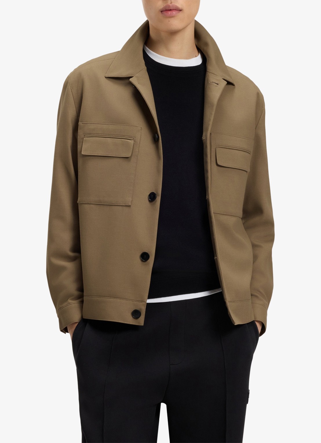 HUGO Jack met borstzakken - detail 4 beige overflow-928 / beige