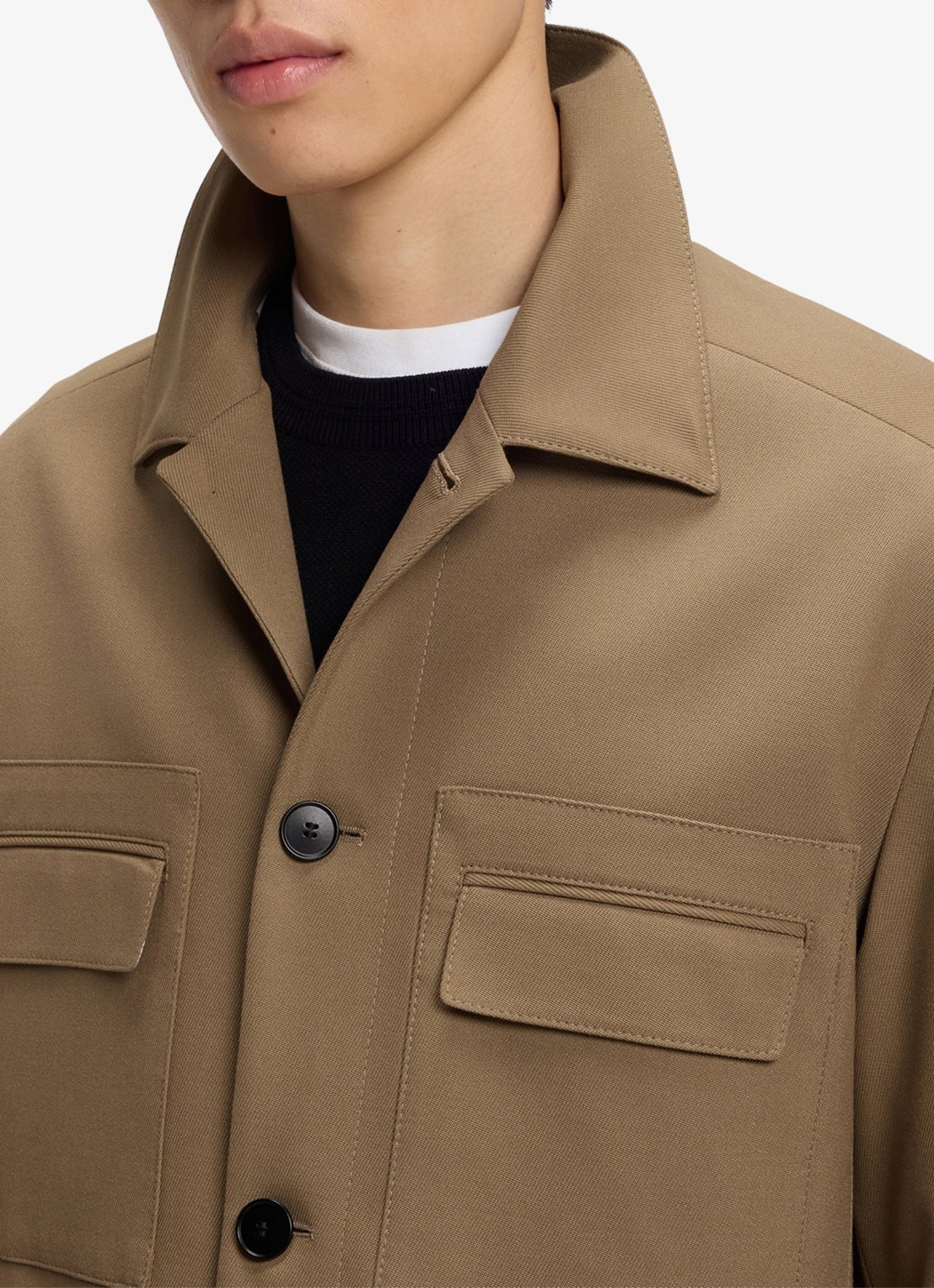 HUGO Jack met borstzakken - detail 6 beige overflow-928 / beige
