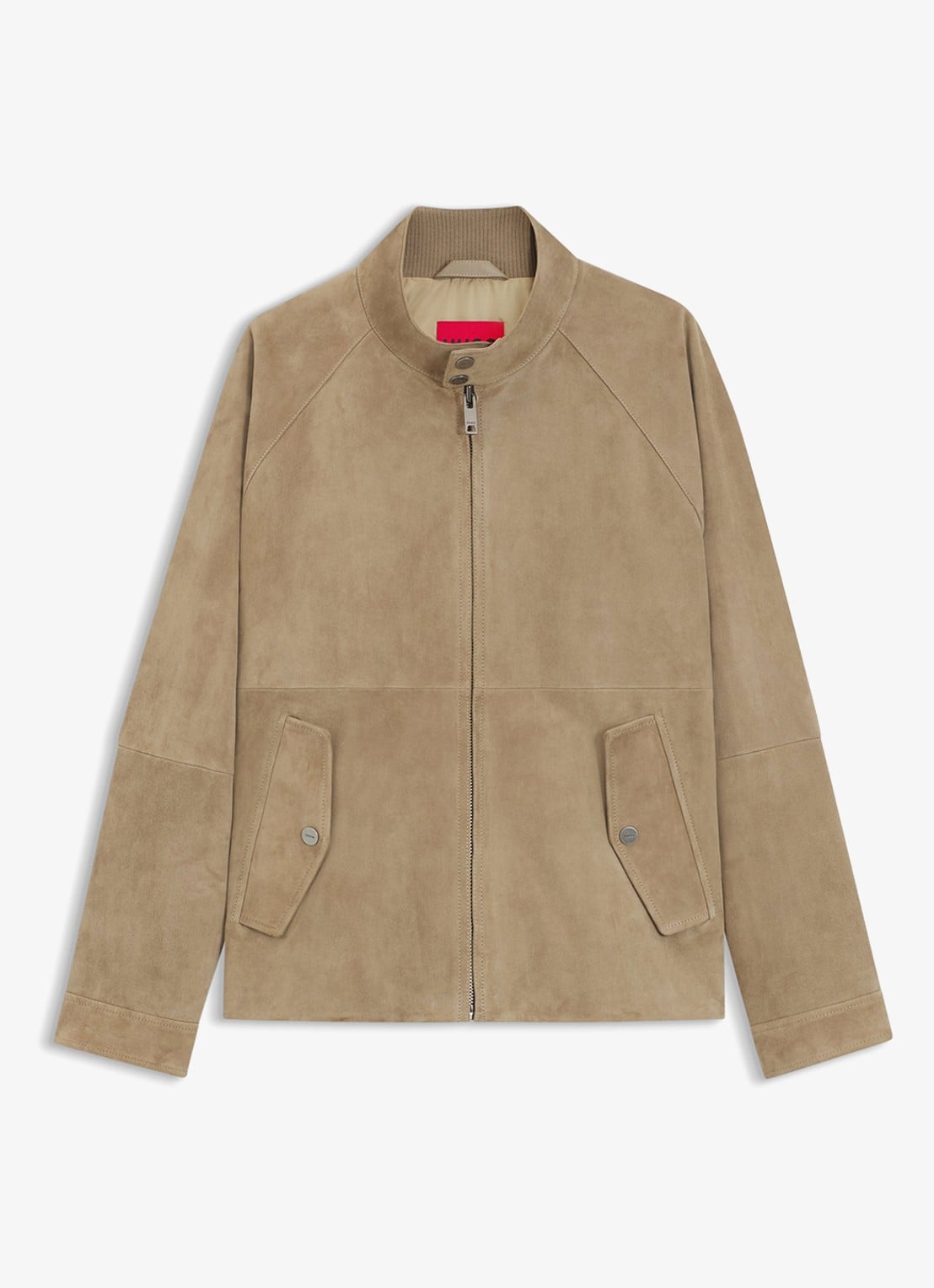 HUGO Jack van suède - voorkant beige