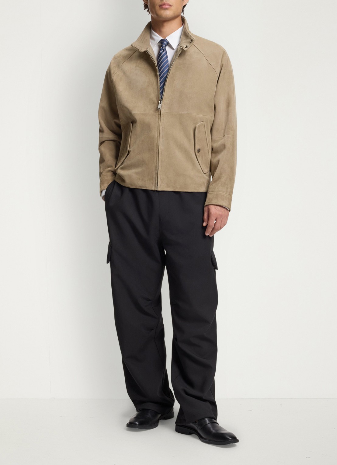 HUGO Jack van suède - voorkant 2 beige