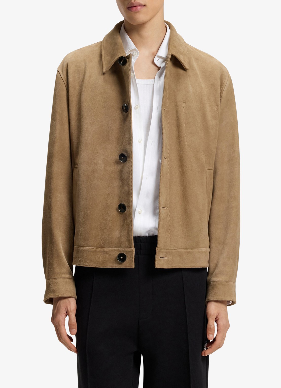 HUGO Jack van suede - detail 3 beige