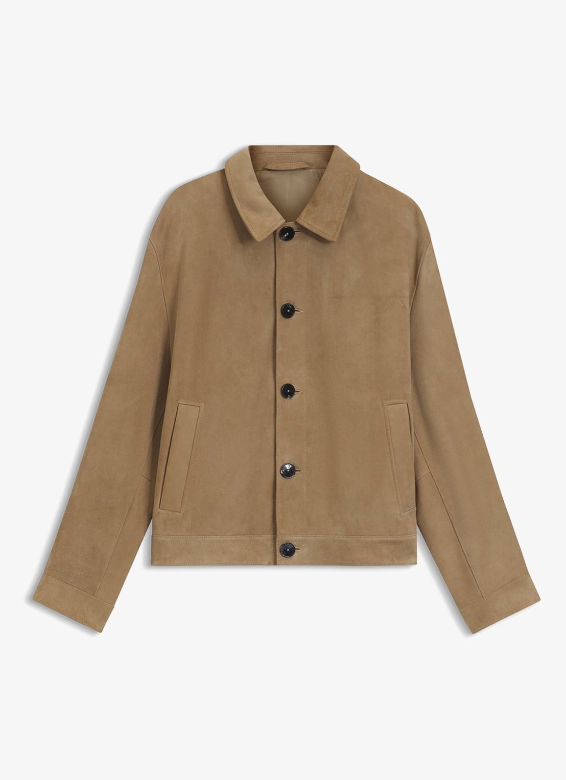 HUGO Jack van suede - voorkant beige