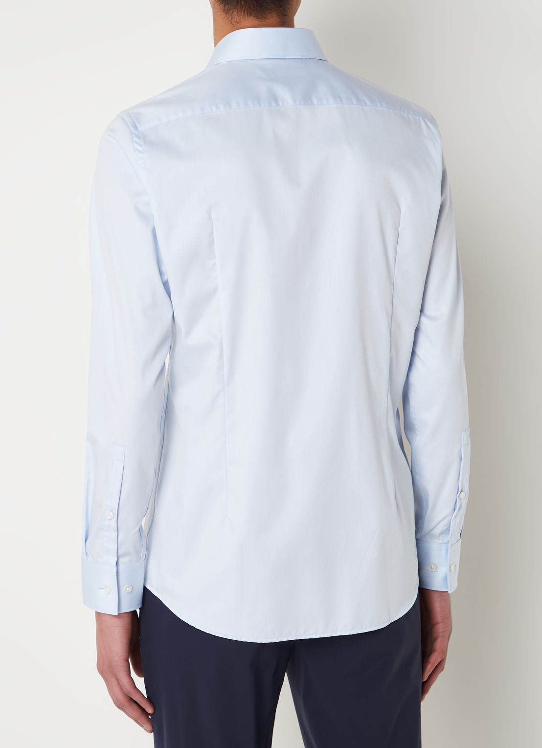 HUGO Kason slim fit overhemd - achterkant lichtblauw