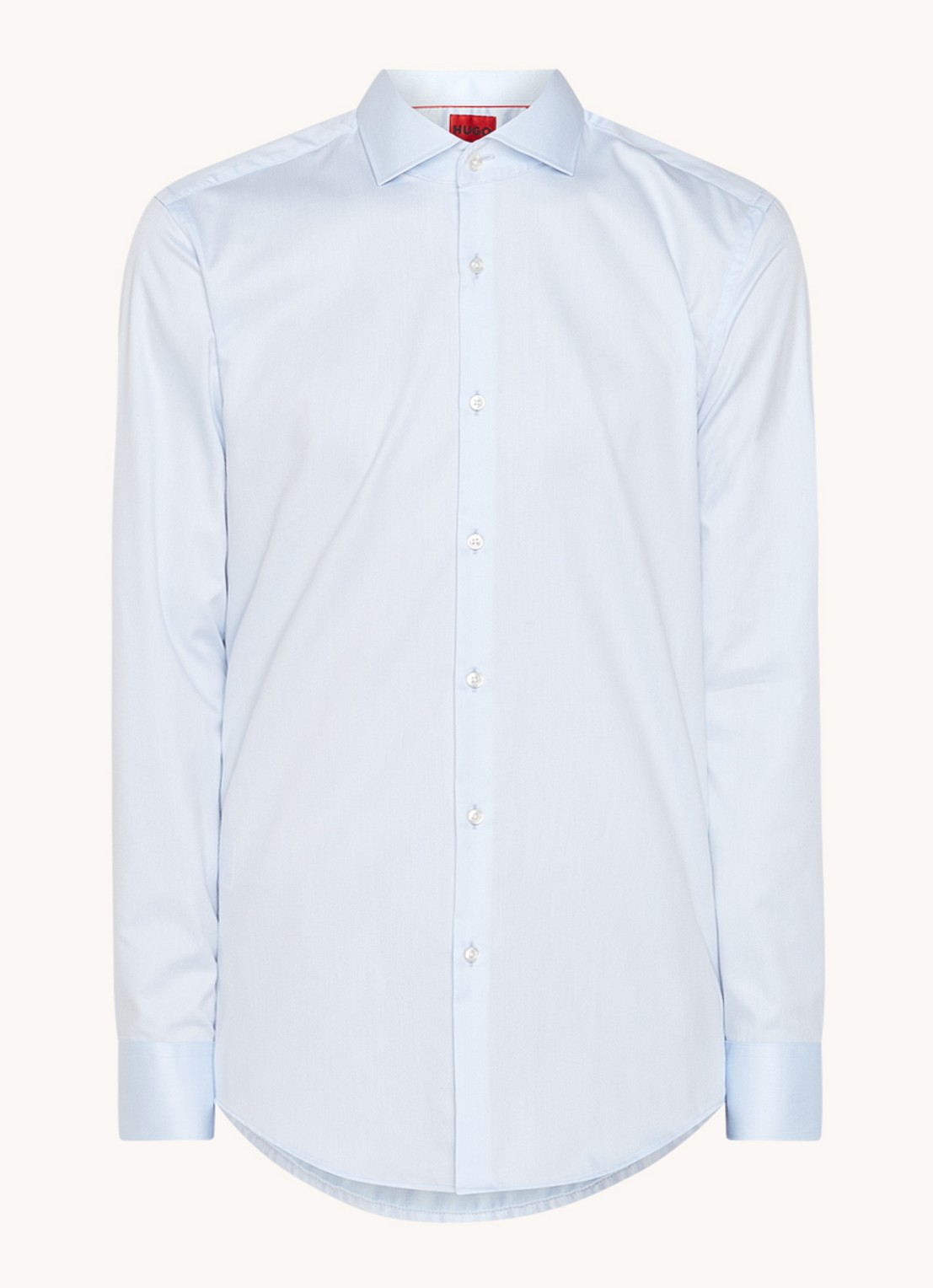 HUGO Kason slim fit overhemd - voorkant 3 lichtblauw