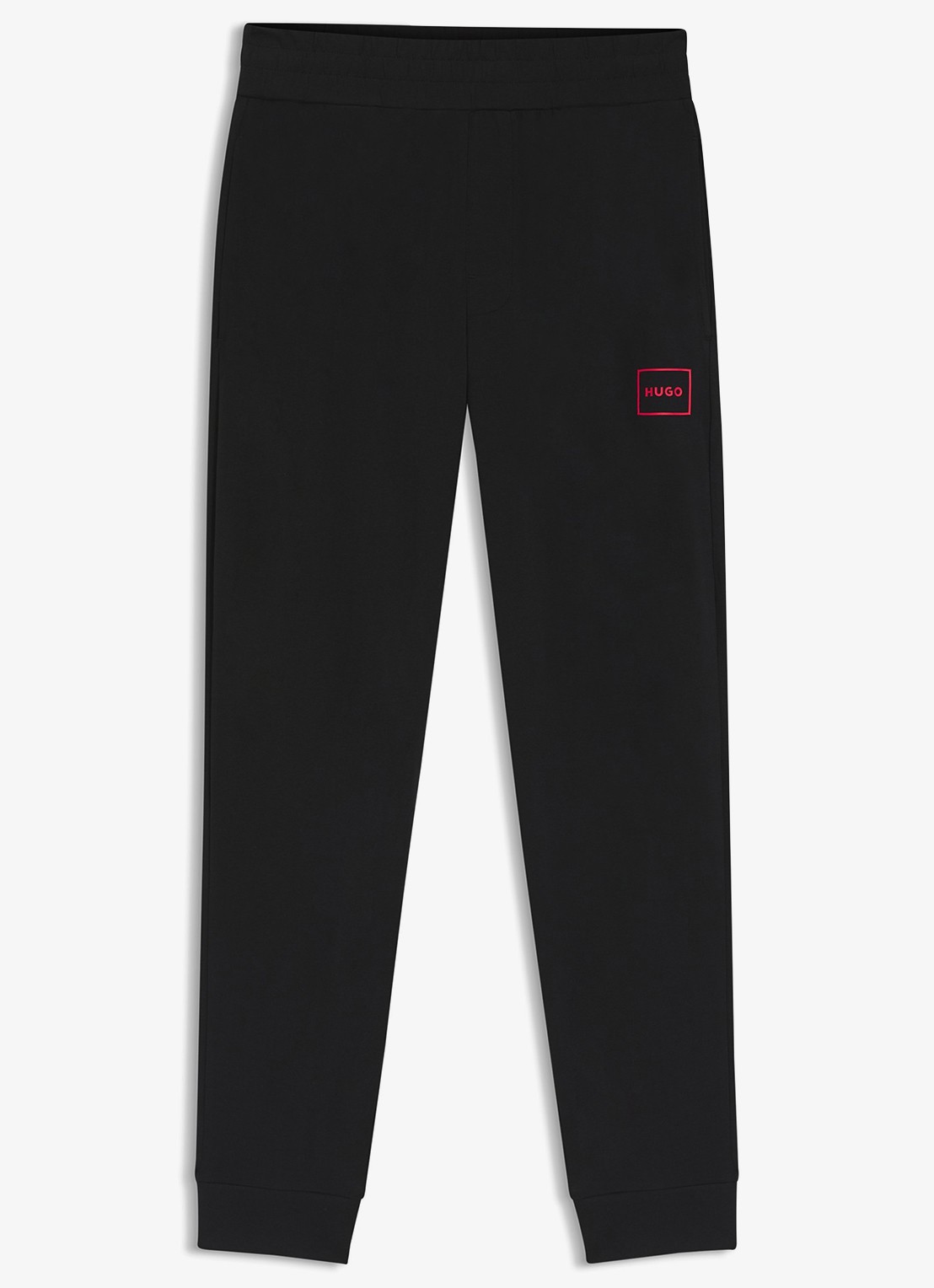 HUGO Laze tapered fit loungebroek met logo - voorkant 7 zwart