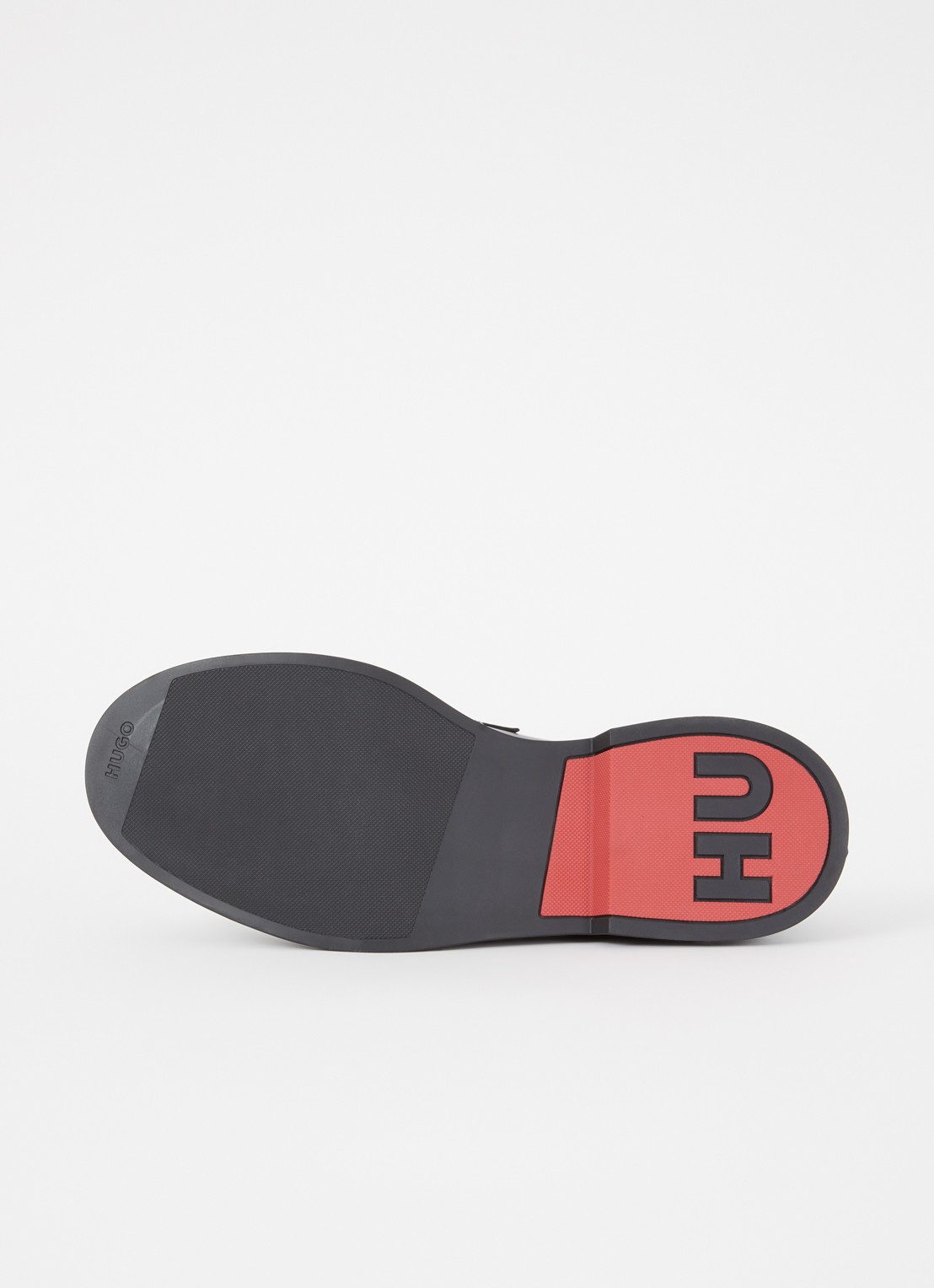HUGO Lenner loafer van leer - detail 3 zwart
