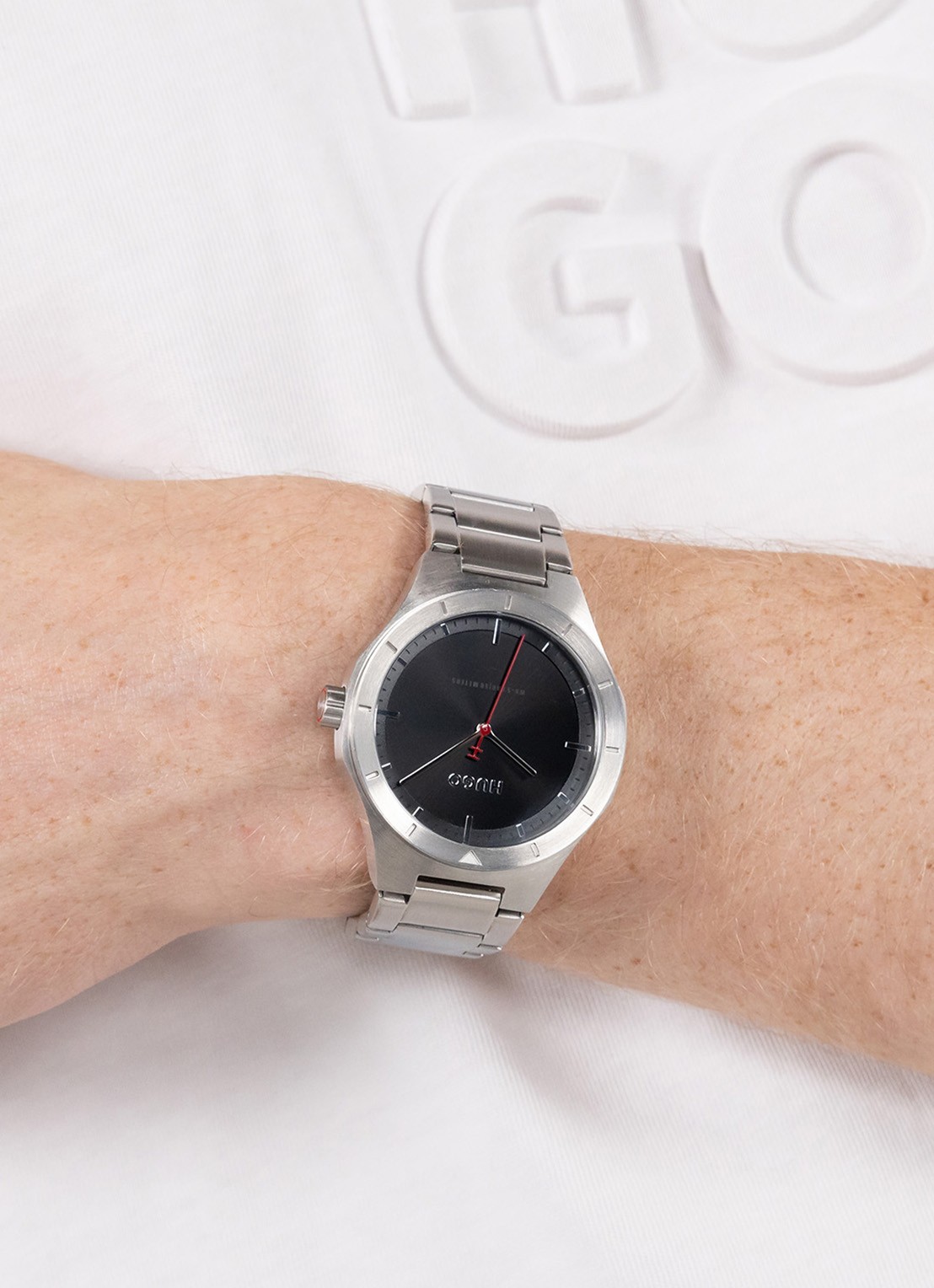 HUGO #LIT horloge HU1530447 - voorkant 2 zilver