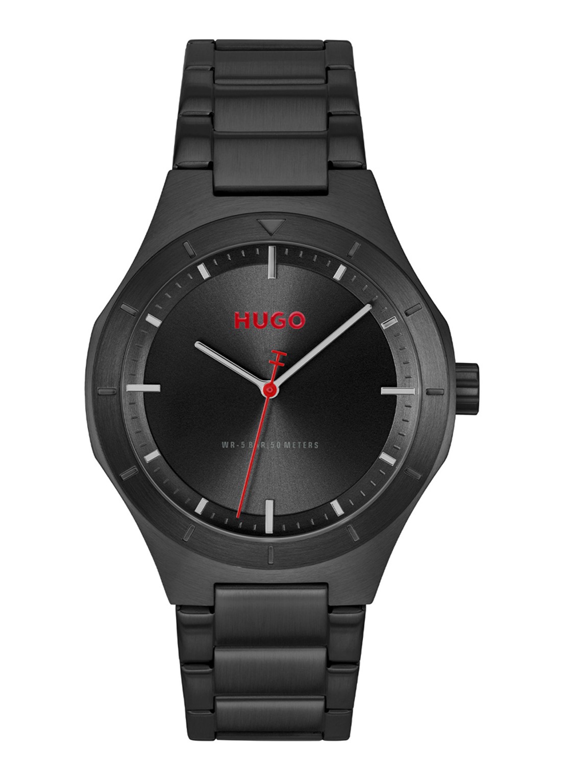 HUGO #LIT horloge HU1530450   - voorkant 3 zwart
