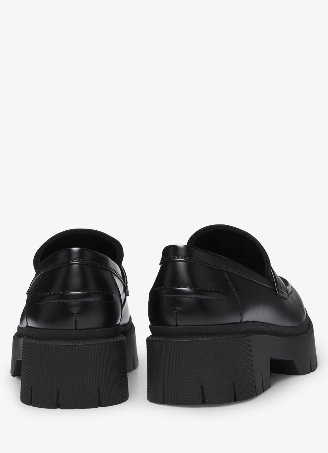 HUGO Loafer met logo - detail zwart
