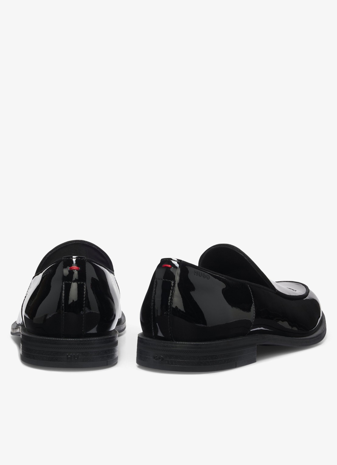 HUGO Loafer van lakleer - achterkant 3 black-001 / zwart