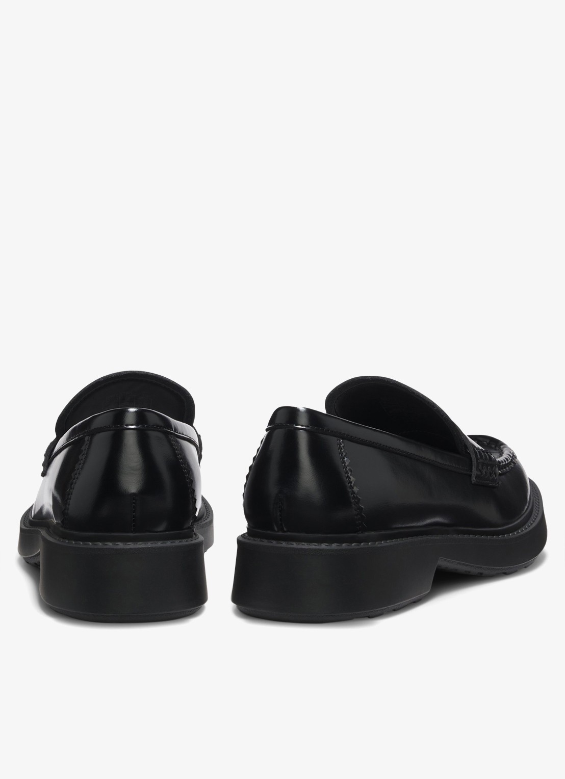 HUGO Loafers van leer - achterkant 3 zwart