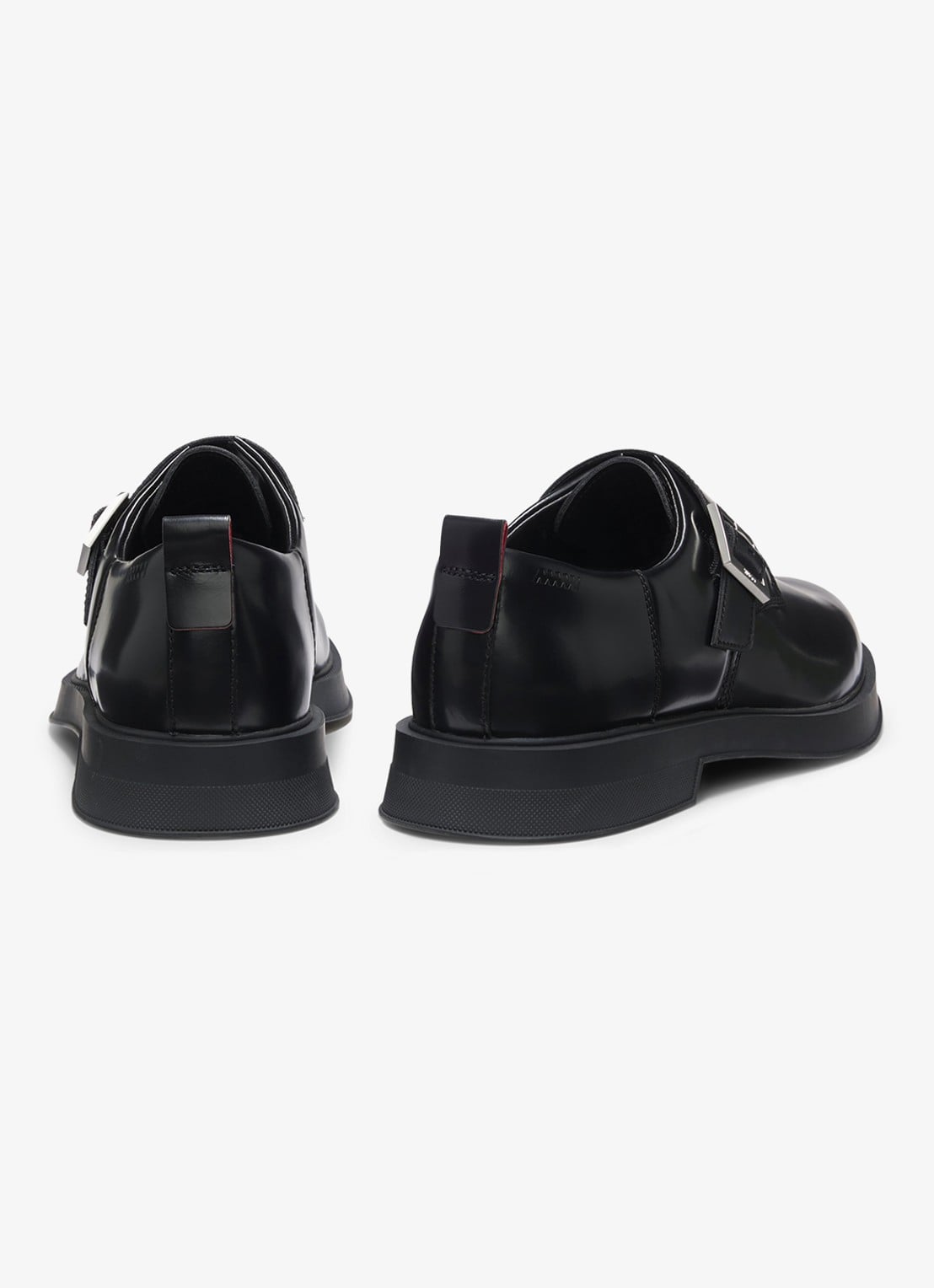 HUGO Loafers van leer - detail 4 zwart