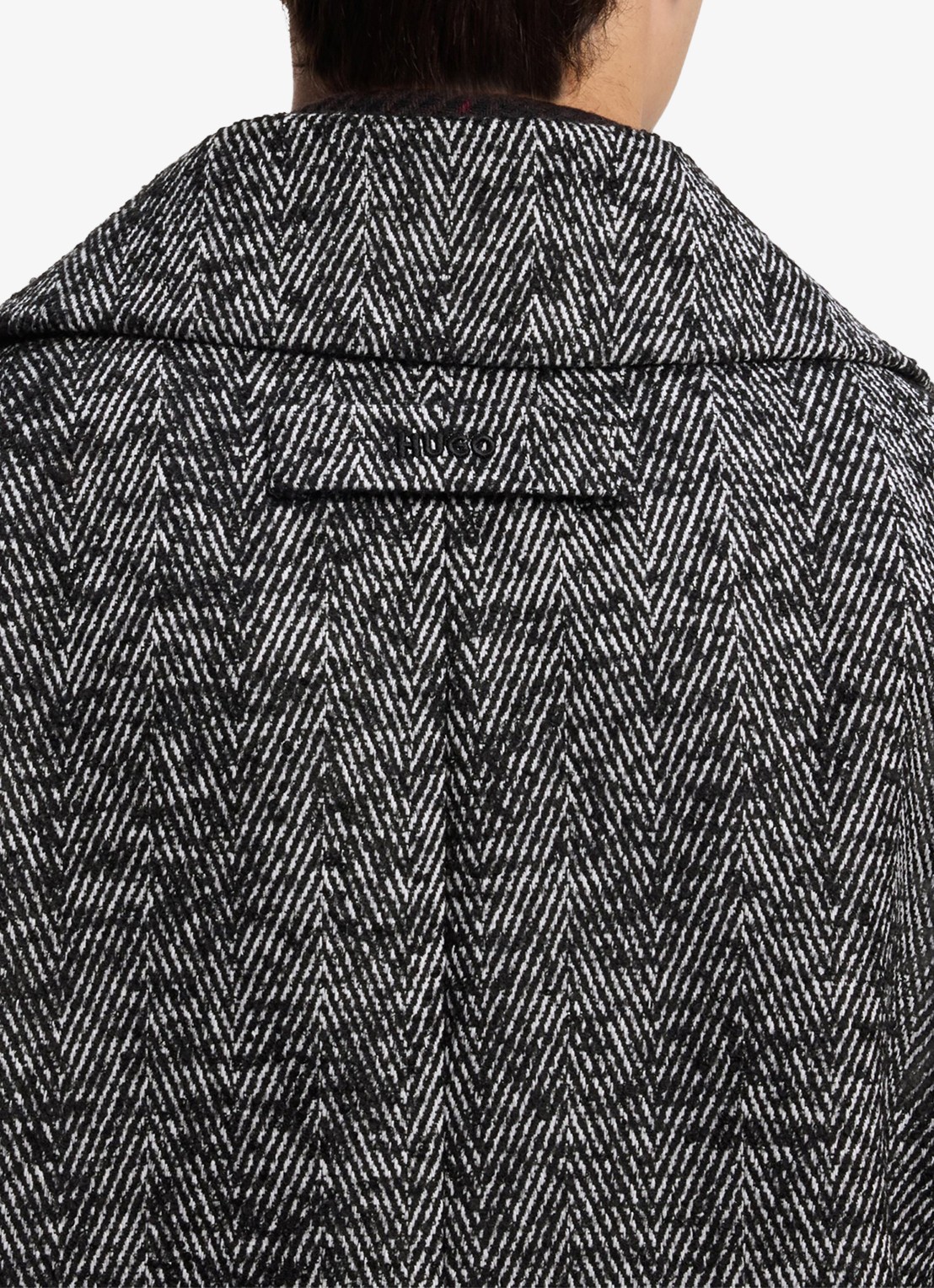 HUGO Mantel in scheerwolblend - detail 4 dark grey-028 / grijs