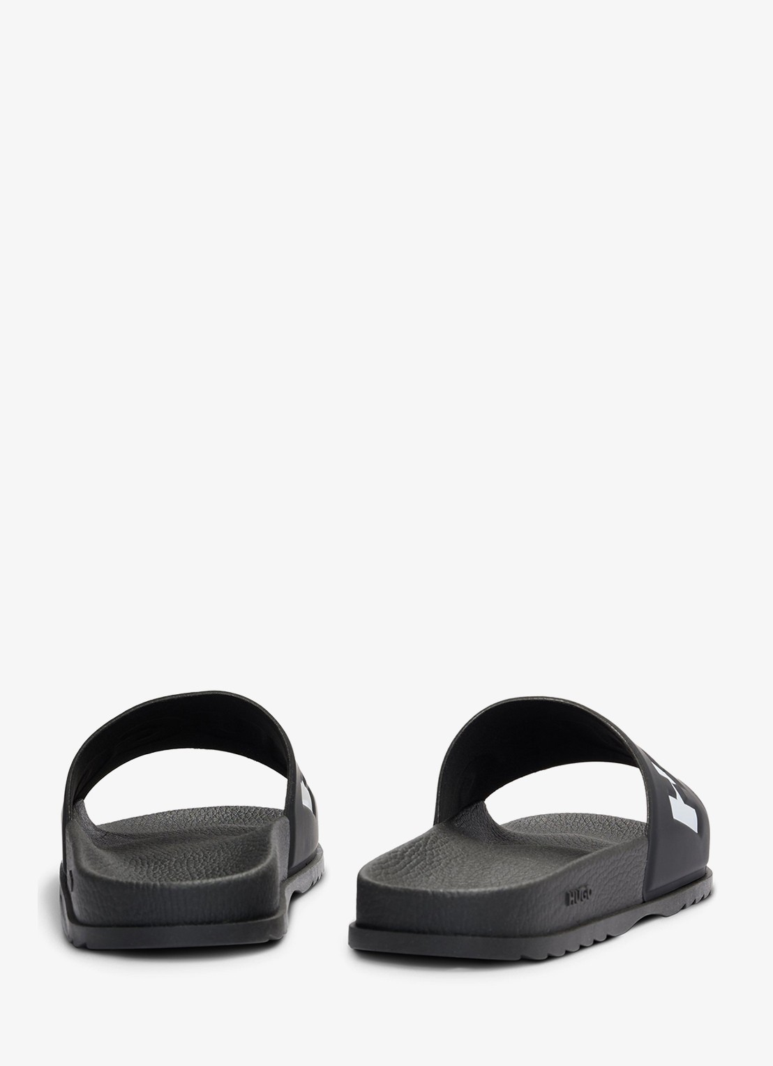 HUGO Match It slipper met logo - achterkant zwart