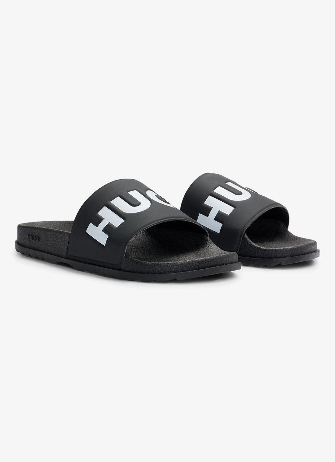 HUGO Match It slipper met logo - detail 2 zwart