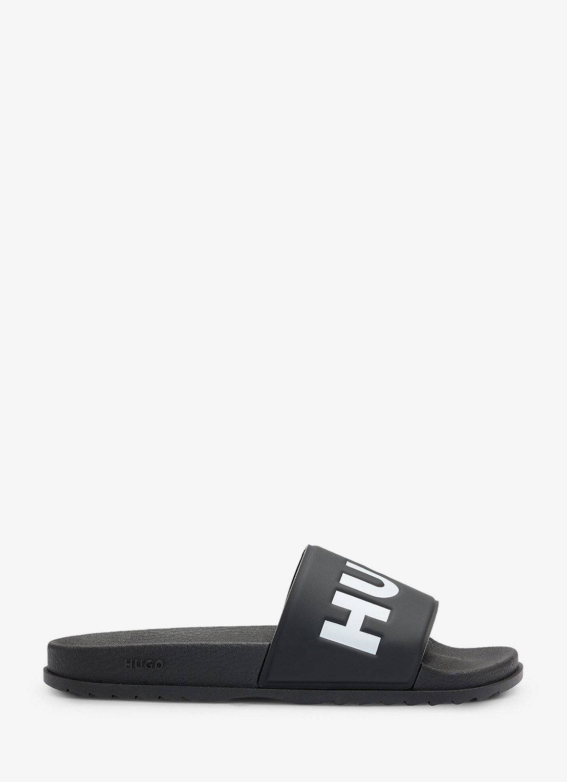 HUGO Match It slipper met logo - voorkant 4 zwart