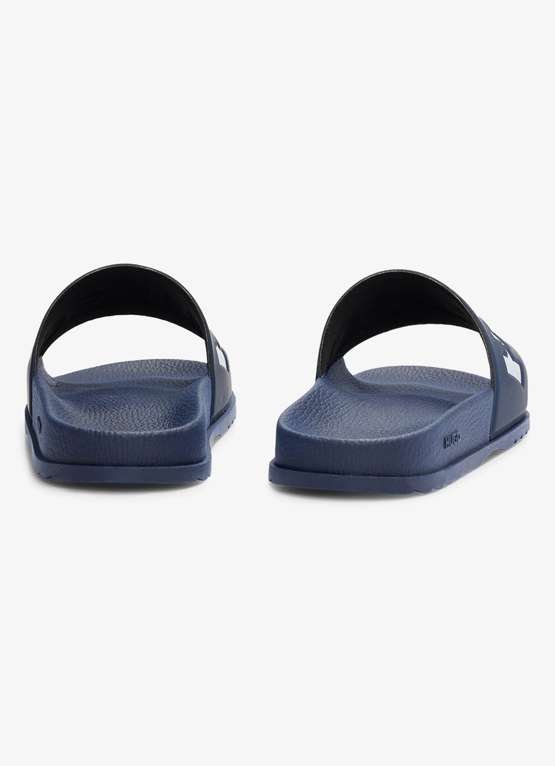 HUGO Match It slipper met logo - achterkant 3 donkerblauw