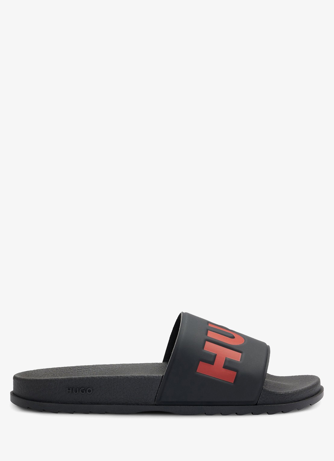 HUGO Match It slipper met logo - voorkant steenrood