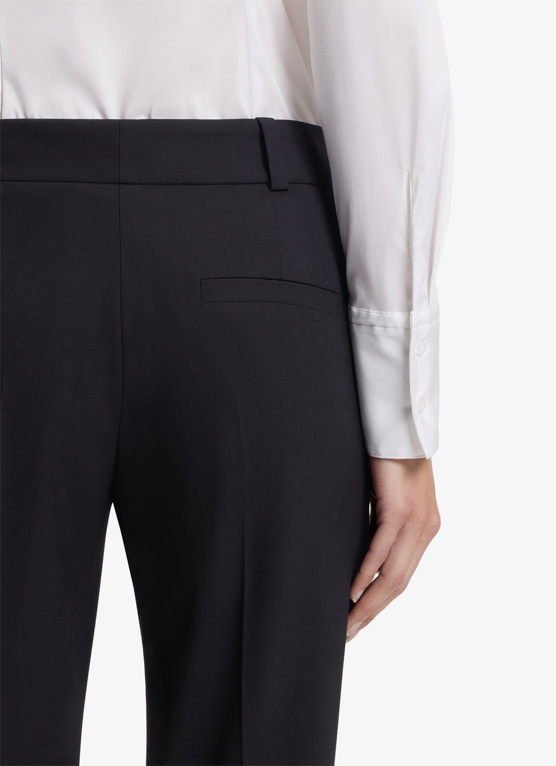 HUGO Mid waist tapered fit pantalon met steekzakken - detail 2 blauw