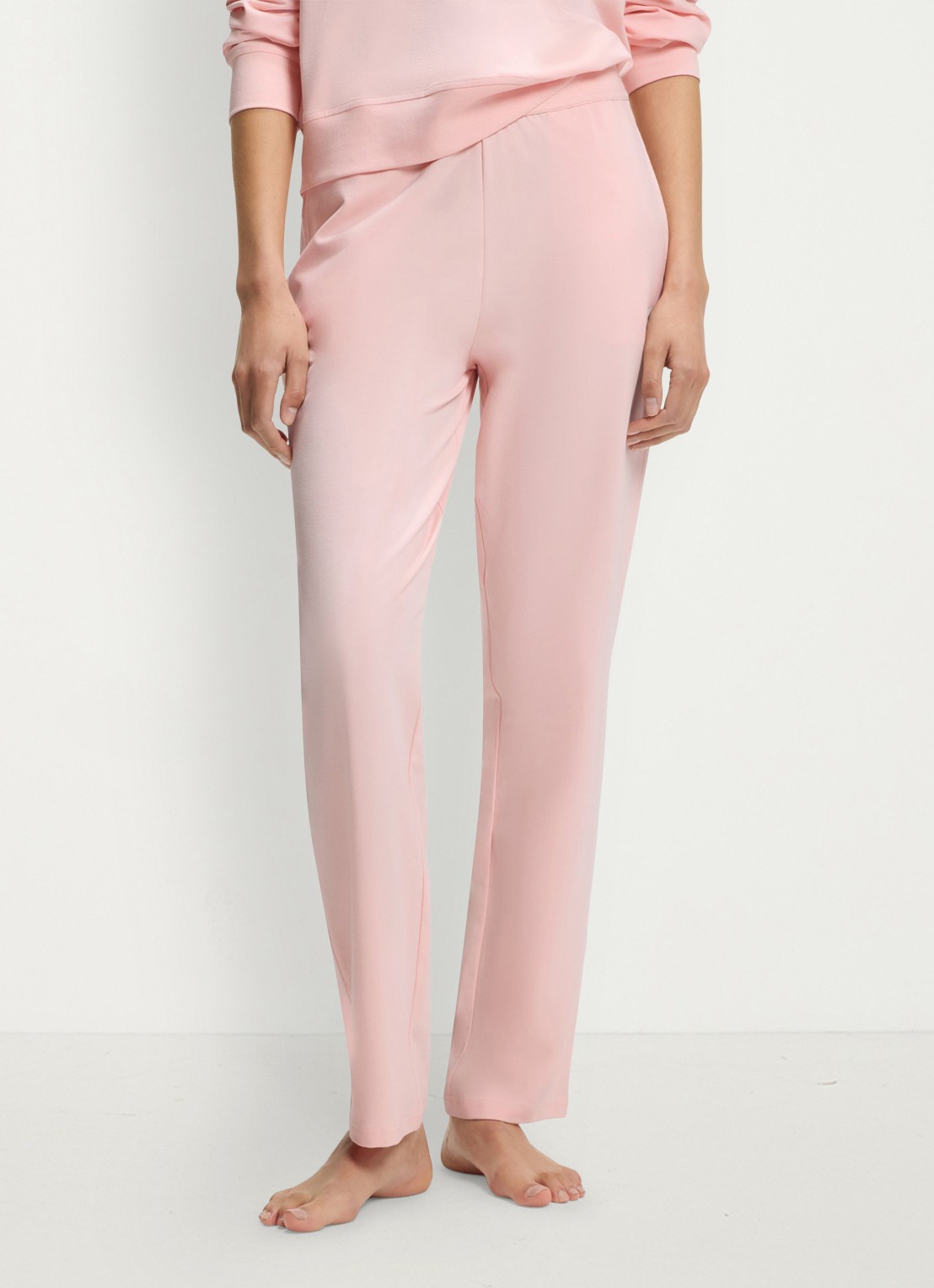 HUGO Mid waist wide fit lounge joggingbroek met logo - detail 2 lichtroze