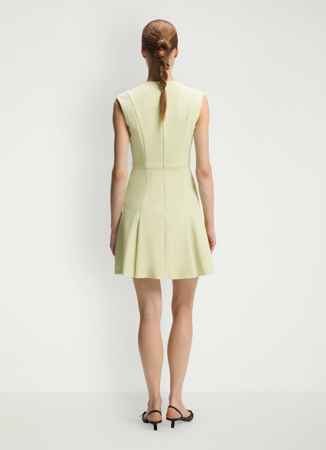 HUGO Mini A-lijn jurk met broche - achterkant 2 beige