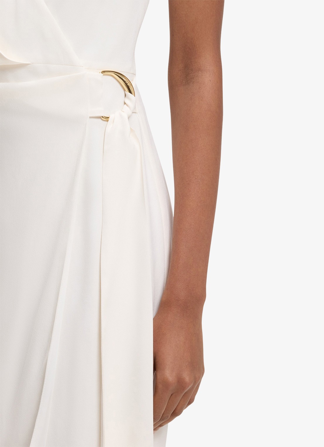 HUGO Mini jurk met geknoopt detail - detail 8 wit